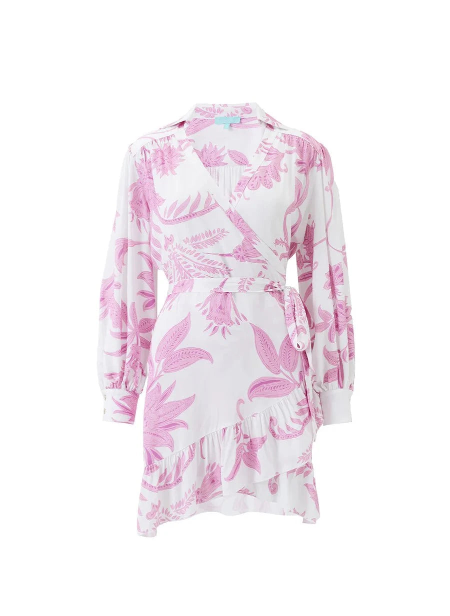 short wrap dresses Sadie Wrap Short Dress Gardenia – APOELLA