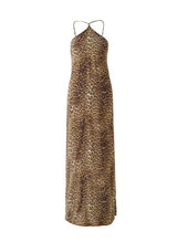 Dresses Melissa Odabash Sage Halter Long Dress Cheetah Apoella