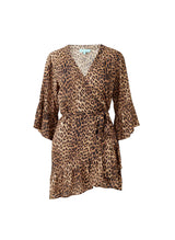 Dresses Melissa Odabash Tegan Wrap Short Dress Cheetah Apoella