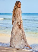 Dresses Melissa Odabash Wisdom V Neck Long Dress Lizard Apoella