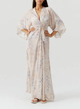 Dresses Melissa Odabash Wisdom V Neck Long Dress Lizard Apoella