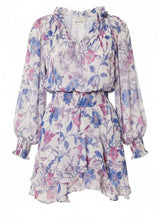 Dresses Misa Los Angeles Almaha Ruffled Mini Dress Amethyst Floral Apoella