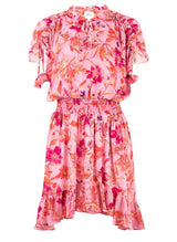 Dresses Misa Los Angeles Dominique Ruffled Mini Dress Fire Floral Mix Apoella
