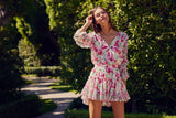Misa Los Angeles Eliza Paneled Mini Dress Spring Fuchsia Mix Apoella