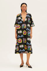 Dresses RIANNA + NINA Tependris Dress Rianna Futuristic Black Apoella