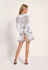 Dresses Scarlett Poppies Fiucci Short Dress Vanilla Floral Embroidery Apoella