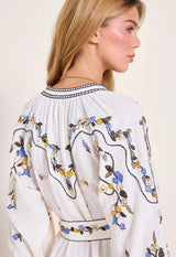 Dresses Scarlett Poppies Fiucci Short Dress Vanilla Floral Embroidery Apoella