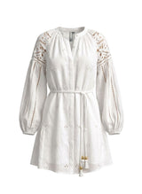 Dresses Scarlett Poppies Lucy Embroidered Belted Short Dress Crispy White Apoella