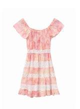 Dresses Temptation Positano Lituania Off Shoulder Short Dress Tie Dye Pink Apoella