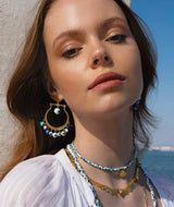 Earrings Antonia Karra Lyra Earrings Millefiori Eyes Gold Pl O/S Apoella