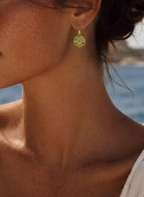 Earrings ASTRA Medium Evil Eye W Lucky Charms Hoops O/S Apoella