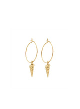 Earrings Ileana Makri Cerith Shell Mini Hoops Gold Plated O/S Apoella