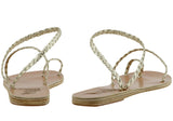 - Eleftheria Braided Sandals Platinum Apoella
