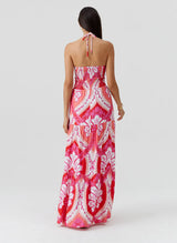 Faye Halter Long Dress Ornate