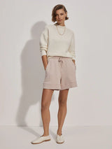 - Franco Knit Crew Sweater Egret Apoella