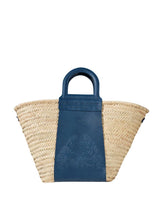 Handbags Zeus n Dione Thalassini Straw Bag With Leather Handles O/S / Navy Blue Apoella