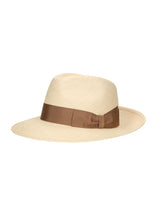 Hats Borsalino Amedeo Panama Hat Natural Ribbon Taupe Apoella