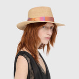 Hats Borsalino Melanie Straw Hat Natural Ribbon Multi MEDIUM / Multi Apoella