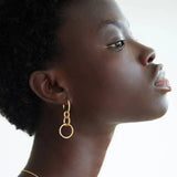 Crystal Hula Hoops White Gold Plated
