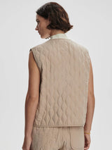 Jacket Varley Karla Quilted Gilet Light Taupe Apoella