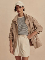 Jacket Varley Rema Short Rain Jacket Light Taupe Apoella