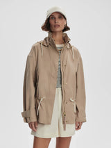 Jacket Varley Rema Short Rain Jacket Light Taupe Apoella