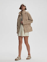 Jacket Varley Rema Short Rain Jacket Light Taupe Apoella