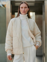 Jacket Varley Serina Reversible Quilt Jacket Sandshell / Ash Taupe Apoella