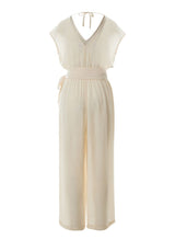 Jumpsuit APLA Iota Crinkled Belted Jumpsuit Off White Apoella