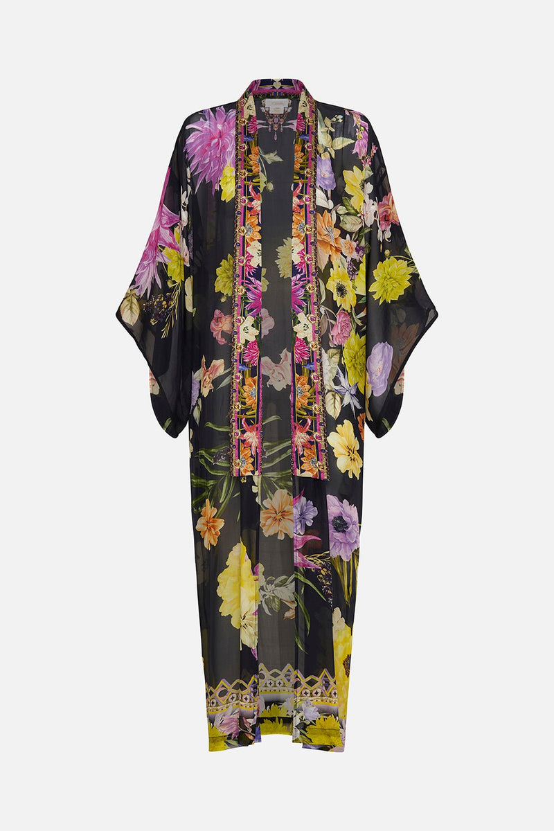 Kimono Camilla Kimono Layer With Collar Peace Be With You Floral Multi / S/M Apoella
