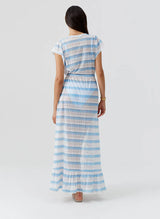 Kimono Melissa Odabash Stevie Long Knit Kimono White/Oasis Apoella