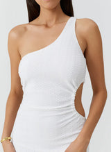Lizzie Cut Out Midi Dress White