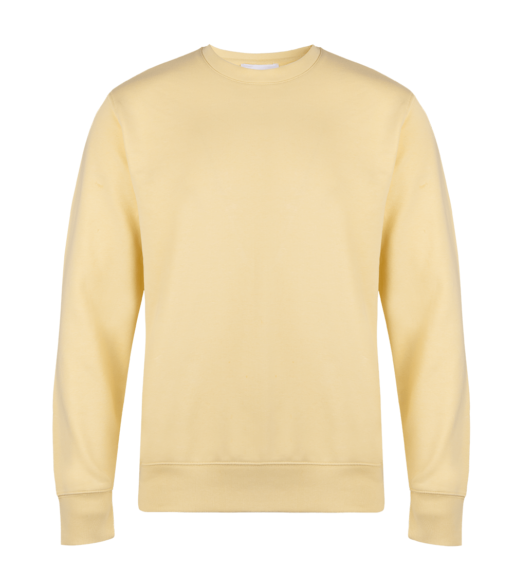 Butter yellow crew neck sweatshirt hotsell