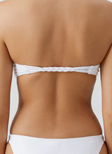 Memphis Bandeau Bikini Top White