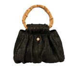 Mini Totes Apoella Serifos Mini Bamboo Raffia Straw Bag O/S / Black Apoella