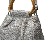 Mini Totes APOELLA Serifos Mini Bamboo Raffia Straw Bag Silver O/S Apoella