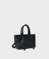 Mini Totes Callista Crafts Micro Tote Grained Leather Black O/S / Black Apoella