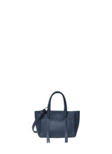 Mini Totes Callista Crafts Micro Tote Grained Leather Blue O/S Apoella