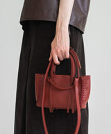 Mini Totes Callista Crafts Micro Tote Grained Leather Red O/S Apoella