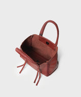 Mini Totes Callista Crafts Micro Tote Grained Leather Red O/S Apoella