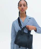 Mini Totes Callista Crafts Mini Tote 23 Grained Leather Black O/S / Black Apoella