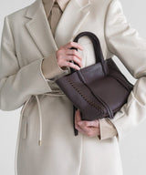 Mini Totes Callista Crafts Mini Tote Grained Leather Cocoa O/S Apoella