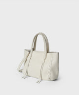 Mini Totes Callista Crafts Mini Tote Grained Leather Cream O/S / Cream Apoella