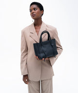 Mini Totes Callista Crafts Tote Mini Grained Leather Black O/S / Black Apoella