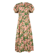 Misa Los Angeles Betty Balloon Sleeve Long Dress Kelly Blossoms Apoella