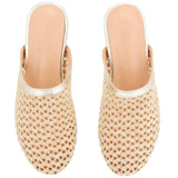 Mules Ancient Greek Sandals Slipper Raffia Mules Platinum/Natural Apoella