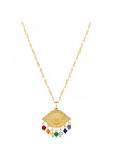 Necklaces Antonia Karra Chakra Evil Eye Necklace Sps Stones Gold Plated O/S Apoella