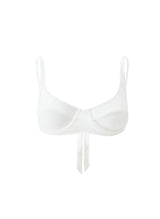 Noto Cup Bikini Top Cream Ribbed