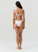 Noto Cup Bikini Top Cream Ribbed