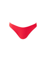 Noto Bikini Bottom Red Ribbed
